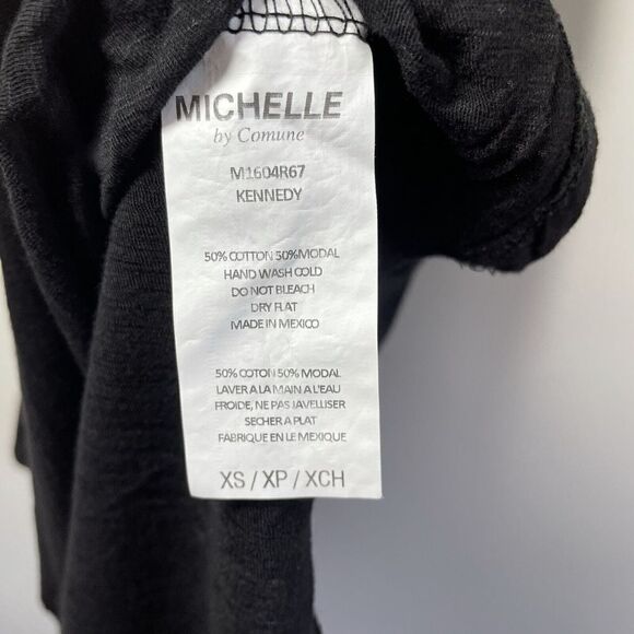 MICHELLE by Comune Womens Black Sleeveless Mini Dress NEW Cotton-Modal Sz XS - Picture 8 of 8